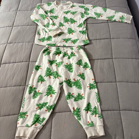 Christmas trees cotton pjs set, made in Greece - Picture 1 of 8